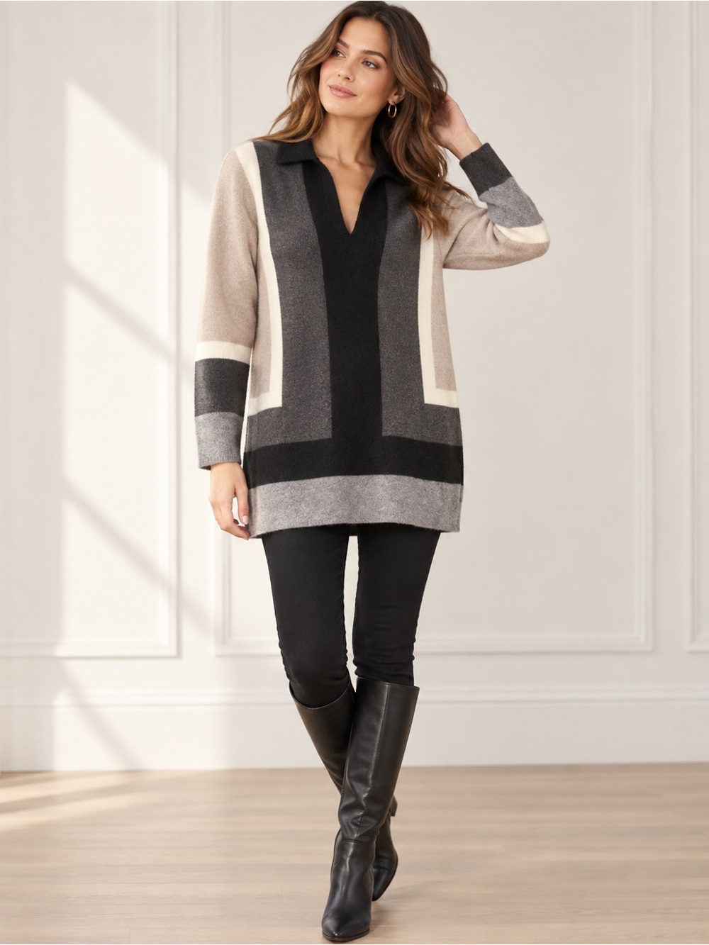 Vintage Neiman Marcus 100% Cashmere Sweater Small Scotland Colorblock